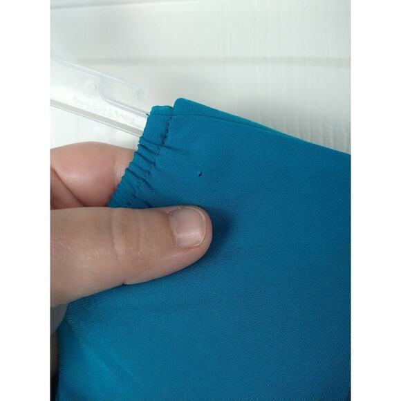 Susan Graver Aqua Shift Shorts Lined beaded VNeck Dress. Size 1XP - Picture 10 of 13